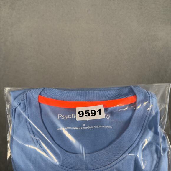 Psycho Bunny Chester Embroidered Graphic Blue T Shirt Men’s Size 6 - Picture 11 of 11